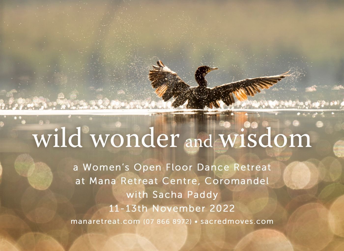 Wild Wonder Wisdom Retreat with Sacha, web flyer